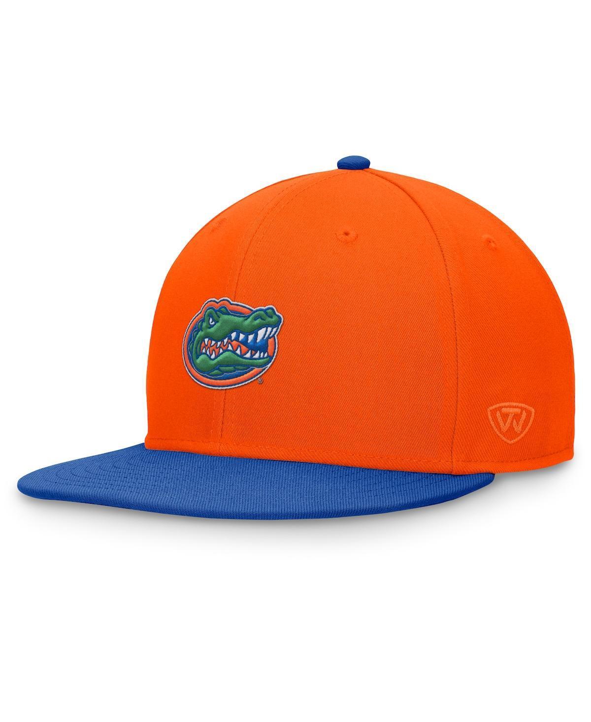 Top of the World Mens Orange Florida Gators Rally Two-Tone Fitted Hat - Orange, Royal Product Image