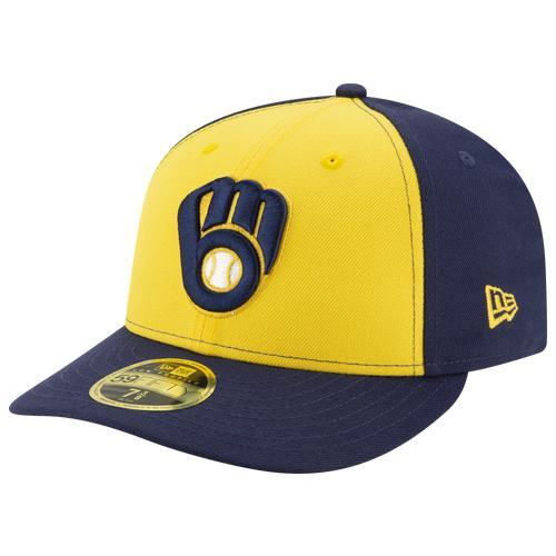 Mens Navy Milwaukee Brewers Alternate 2020 Authentic Collection On-Field Low Profile Fitted Hat - Navy Product Image