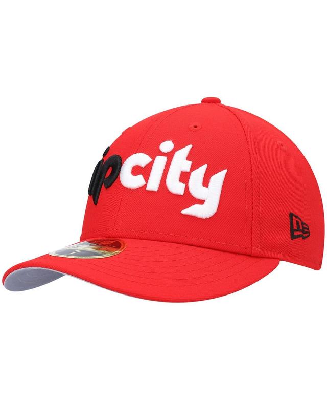 Mens Red Portland Trail Blazers Team Low Profile 59FIFTY Fitted Hat Product Image