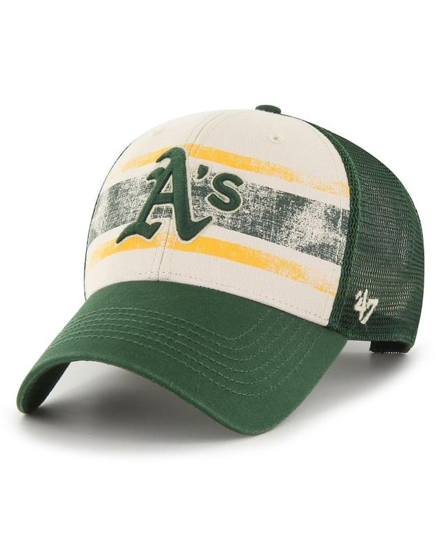 Mens 47 Brand Cream Oakland Athletics Breakout Mvp Trucker Adjustable Hat - Cream Product Image