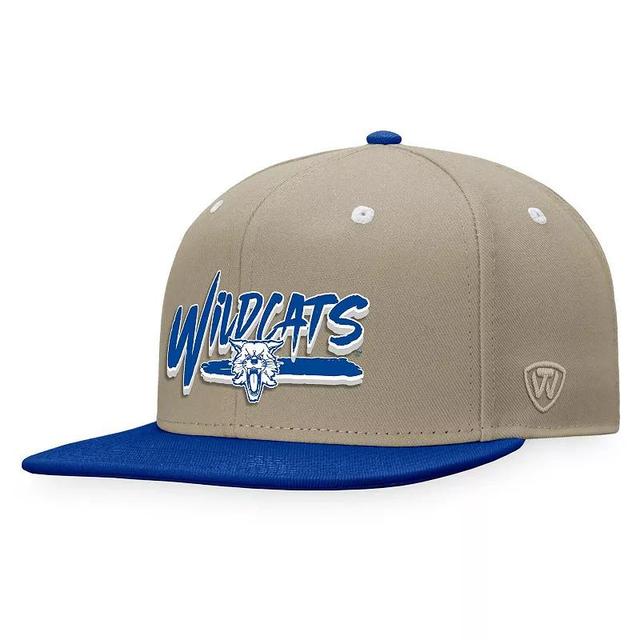 Mens Top of the World Khaki/Royal Kentucky Wildcats Land Snapback Hat Product Image