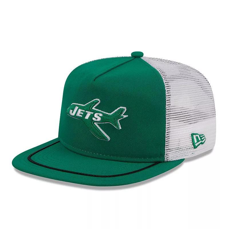 Mens New Era Kelly /White New York Jets Original Classic Golfer Adjustable Hat Product Image