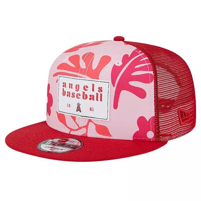 Mens New Era Los Angeles Angels Bikini Bottom Trucker 9FIFTY Snapback Hat Product Image