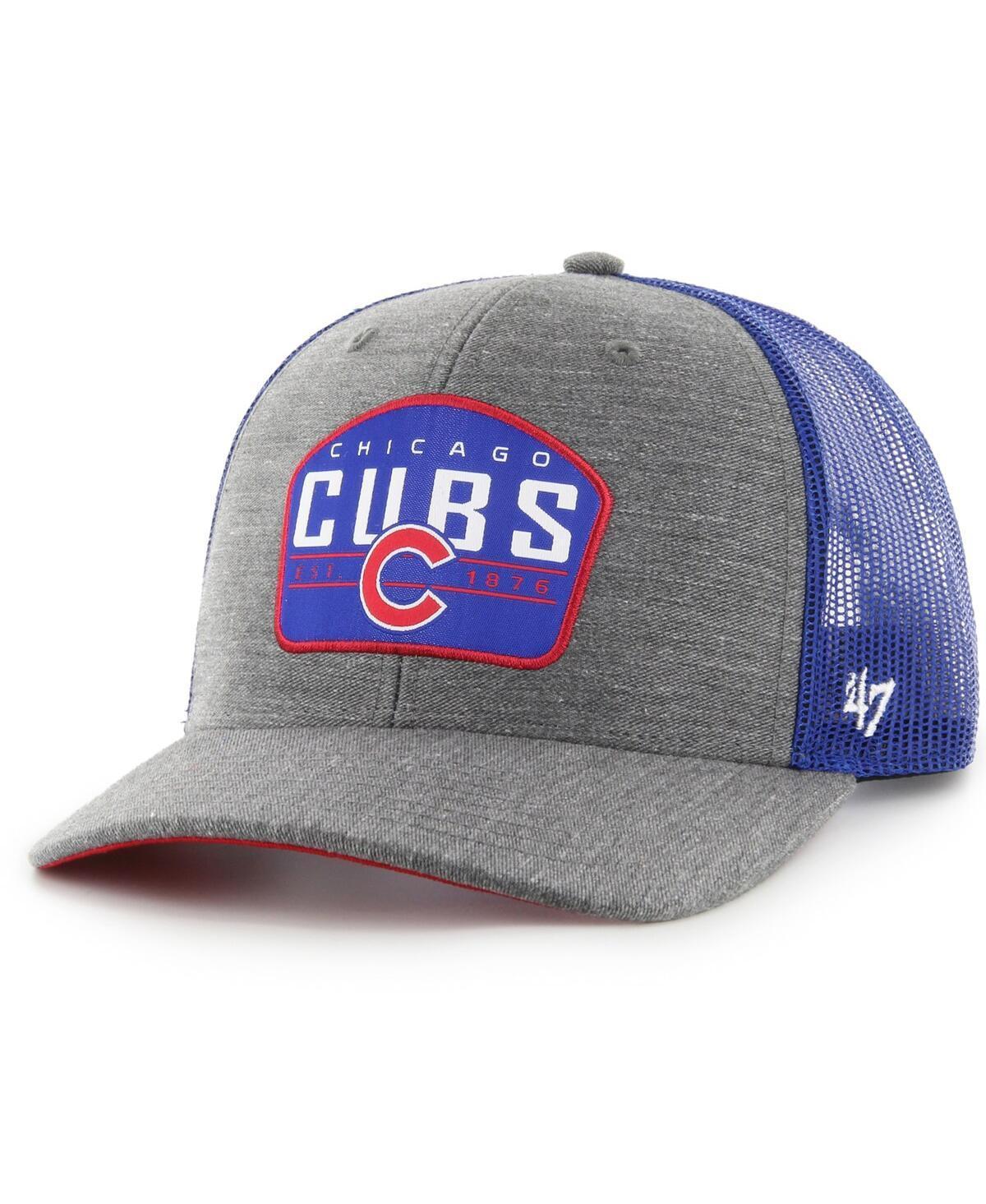 Mens 47 Brand Charcoal Chicago Cubs Slate Trucker Snapback Hat Product Image