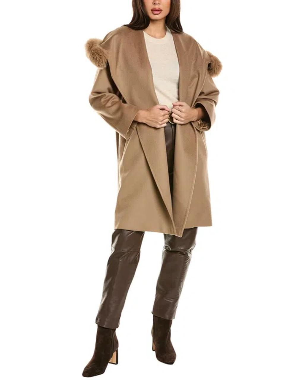 Studio Mango Wool Coat In Brown Product Image