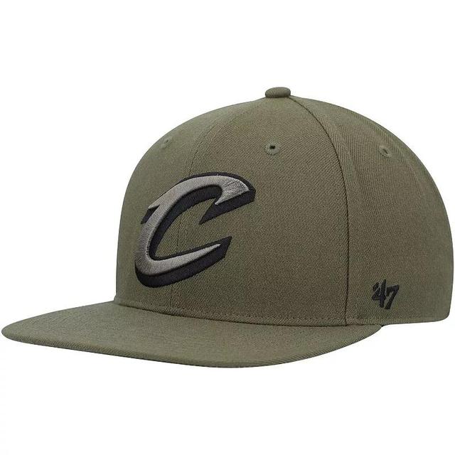 Mens 47 Olive Cleveland Cavaliers Ballpark Camo Captain Snapback Hat Product Image