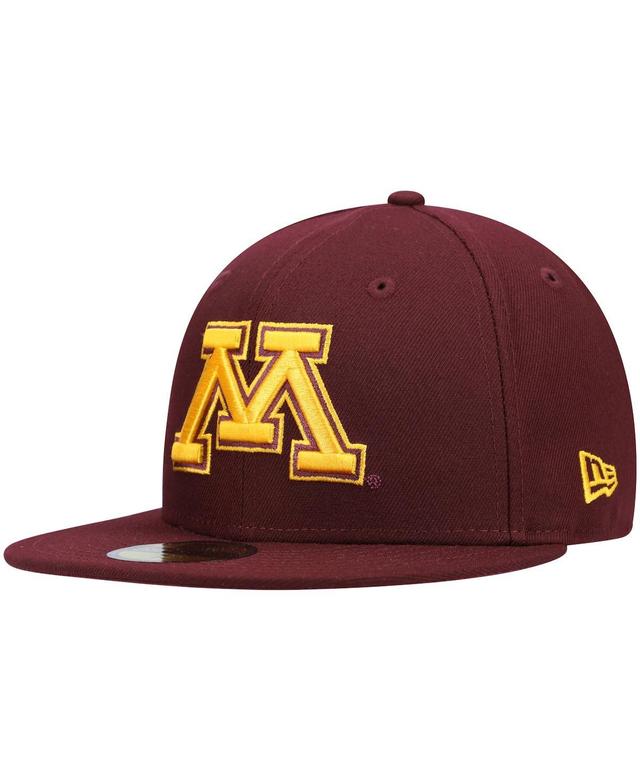 Mens New Era Maroon Minnesota Golden Gophers Logo Basic 59FIFTY Fitted Hat Product Image