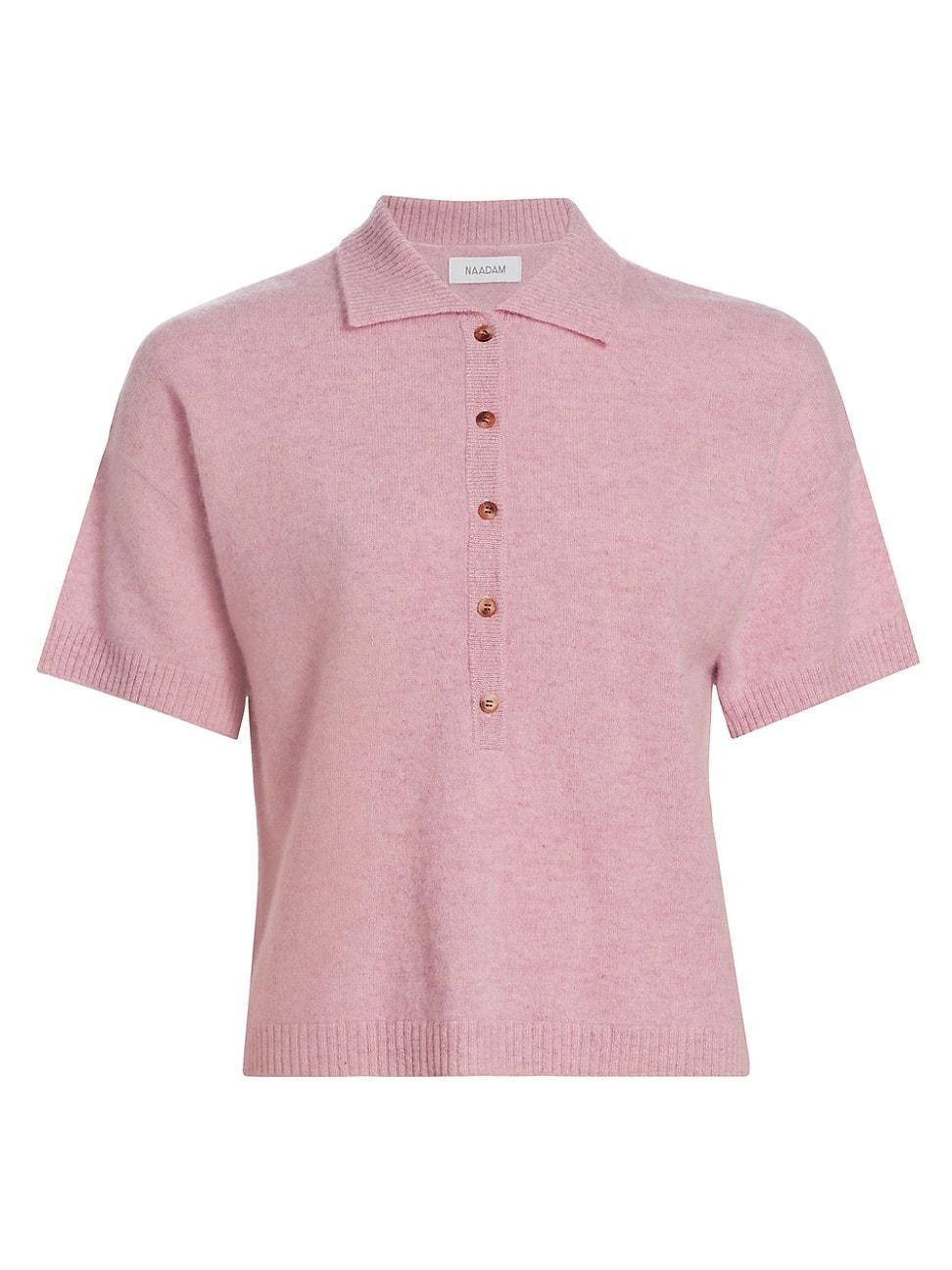 Womens Cashmere Relaxed Polo Shirt Product Image