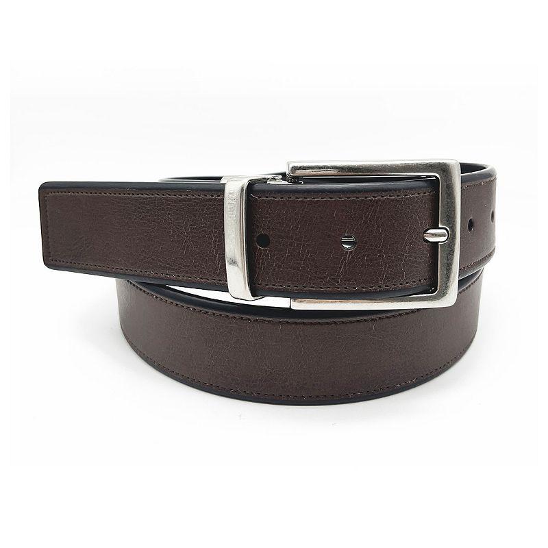 Mens Sonoma Goods For Life Beveled Edge Reversible Belt Dark Brown Product Image