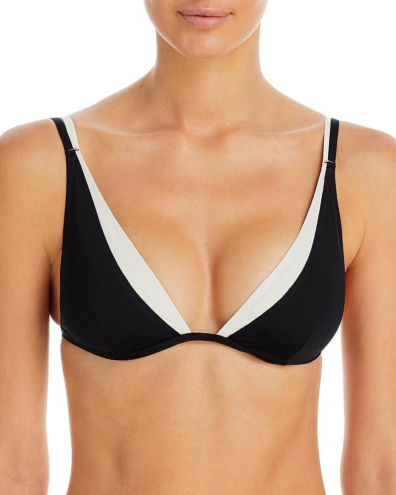 L Space Finneas Contrast Trim Bikini Top Product Image