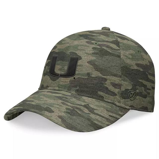 Mens Top of the World Camo Miami Hurricanes OHT Military Appreciation Hound Adjustable Hat Product Image