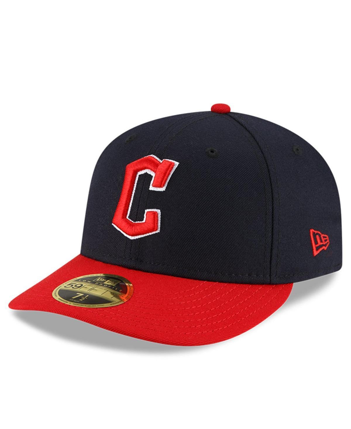 New Era Mens Cleveland Indians New Era Guardians 59Fifty Authentic Collection Cap - Mens Navy/Red Product Image