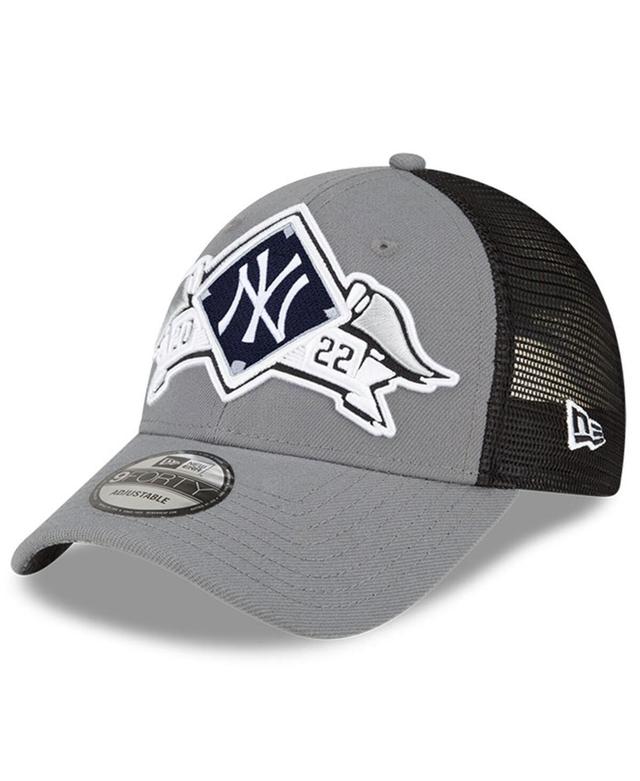 Mens New Era Gray New York Yankees 2022 Division Series Winner Locker Room 9FORTY Snapback Hat Product Image