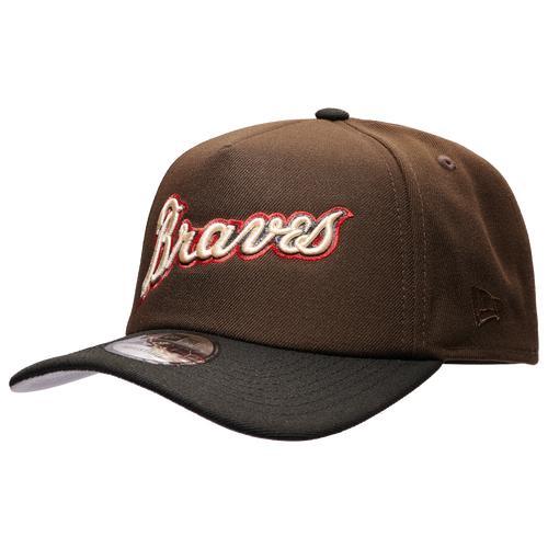 New Era Mens New Era Braves Foam 40th 940 A Frame Cap - Mens Walnut/Black Product Image