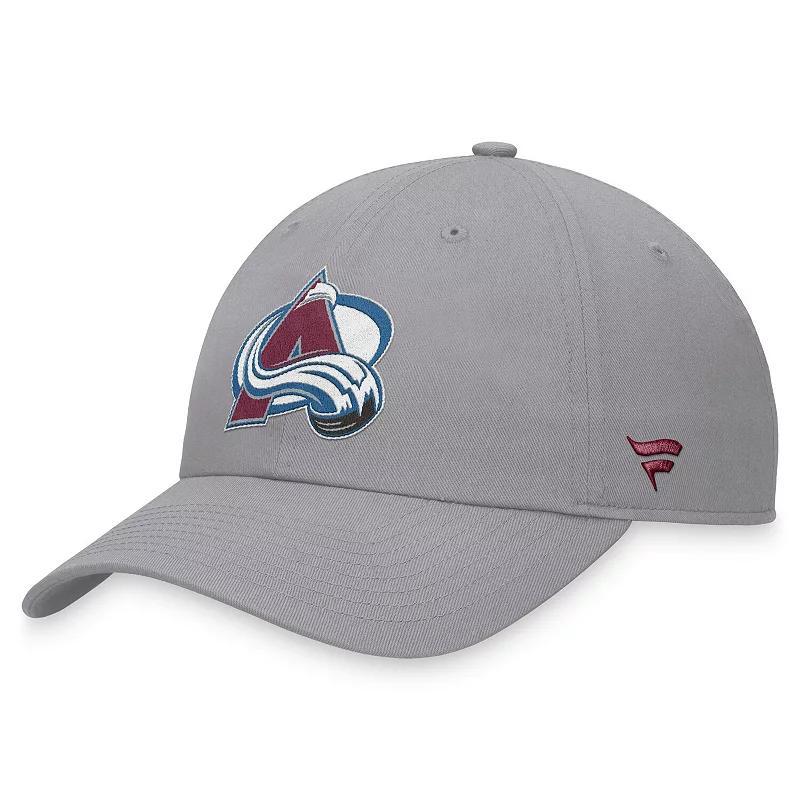 Mens Fanatics Branded Gray Colorado Avalanche Extra Time Adjustable Hat Product Image