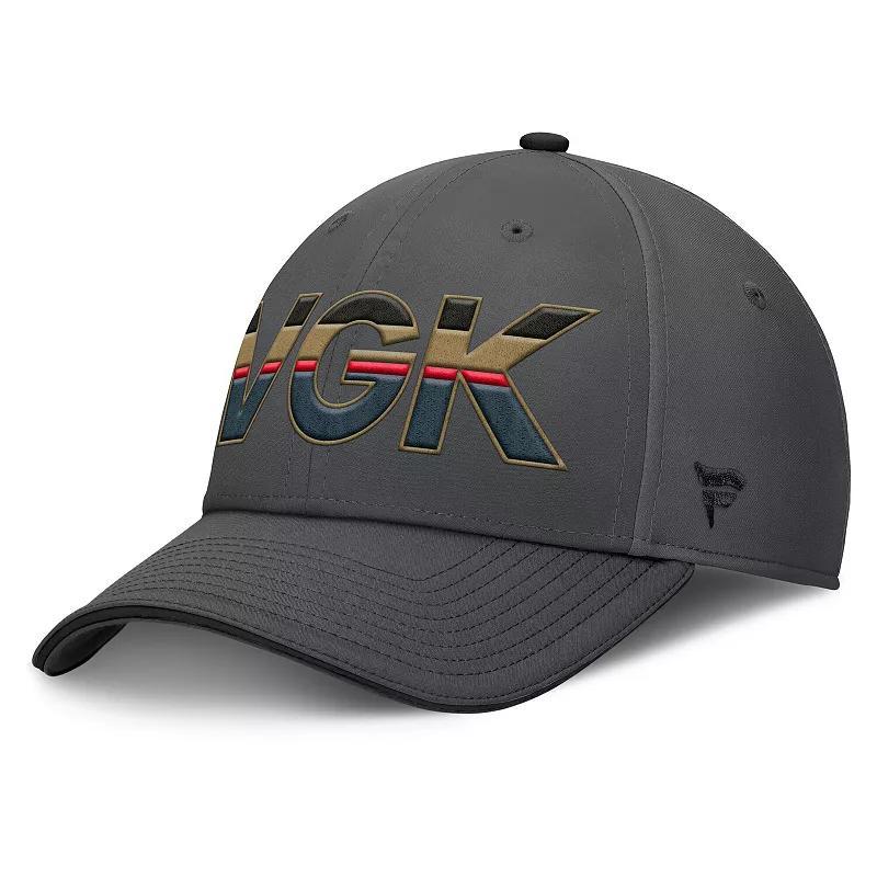 Mens Fanatics Gray Vegas Golden Knights Authentic Pro Rink Team Code Flex Hat Product Image