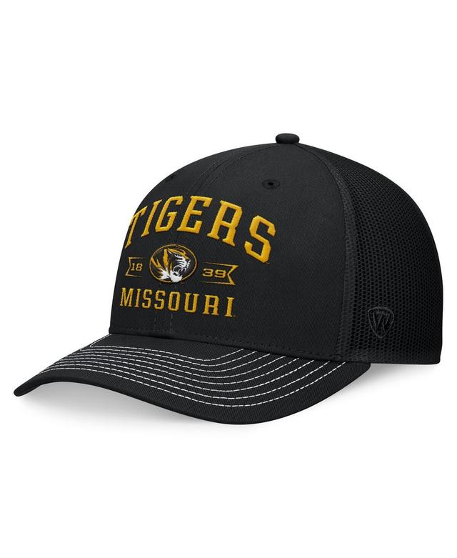 Mens Top of the World Black Missouri Tigers Carson Trucker Adjustable Hat Product Image