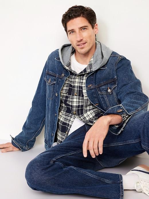 Hooded Flannel Shirt Product Image