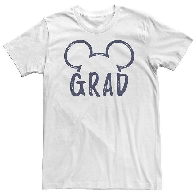 Big & Tall Disney Mickey Classic Mickey Mouse Ears Grad Graphic Tee, Mens, Size: 4XL, White Product Image