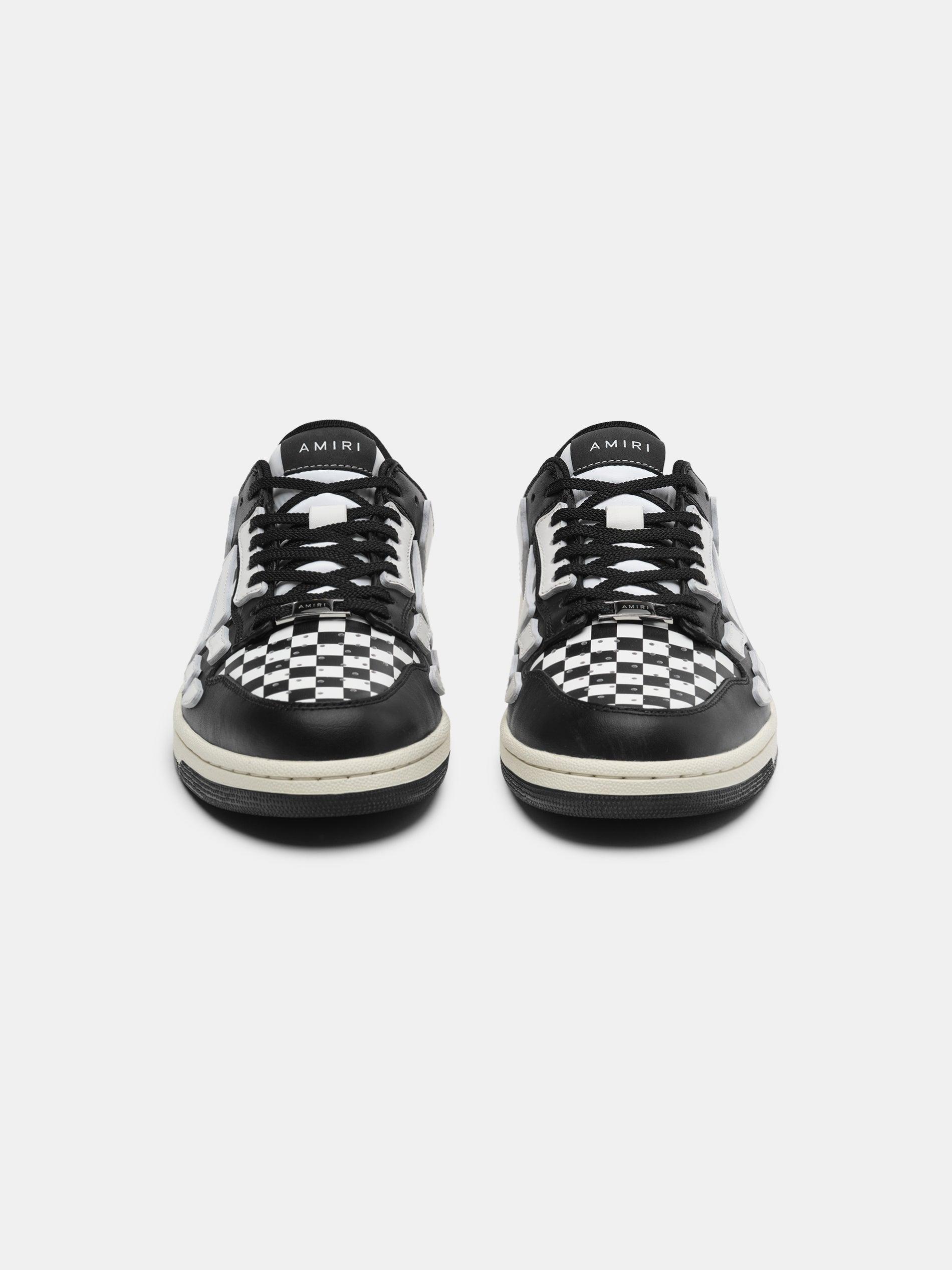 CHECKERED SKEL-TOP LOW - Black White Male Product Image