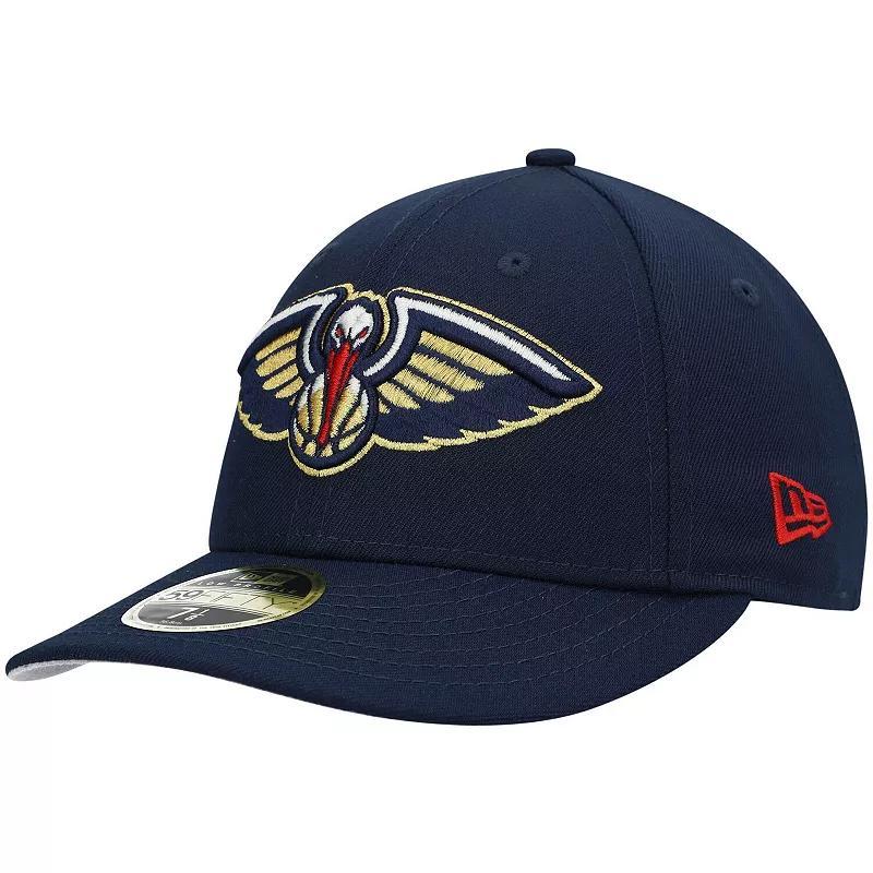 Mens New Era New Orleans Pelicans Team Low Profile 59FIFTY Fitted Hat Blue Product Image