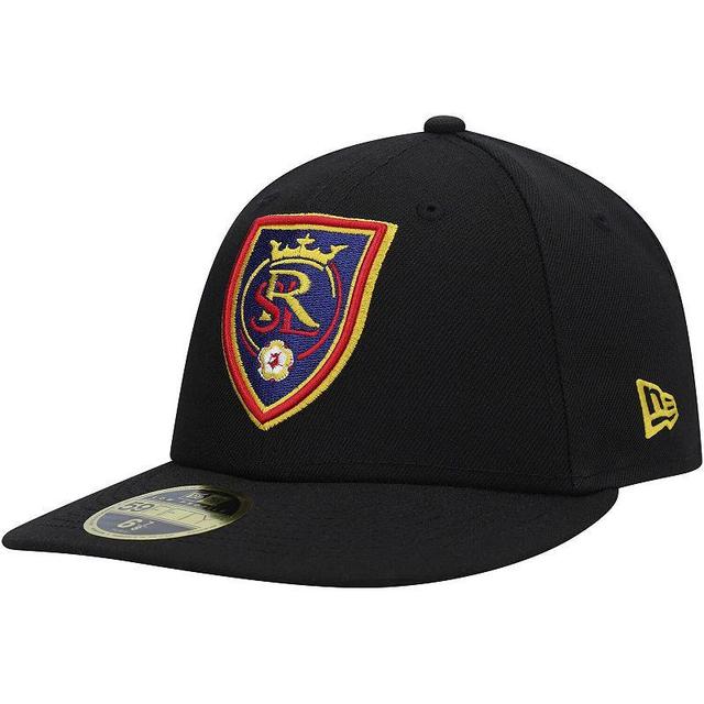 Mens New Era Black Real Salt Lake Primary Logo Low Profile 59FIFTY Fitted Hat Product Image