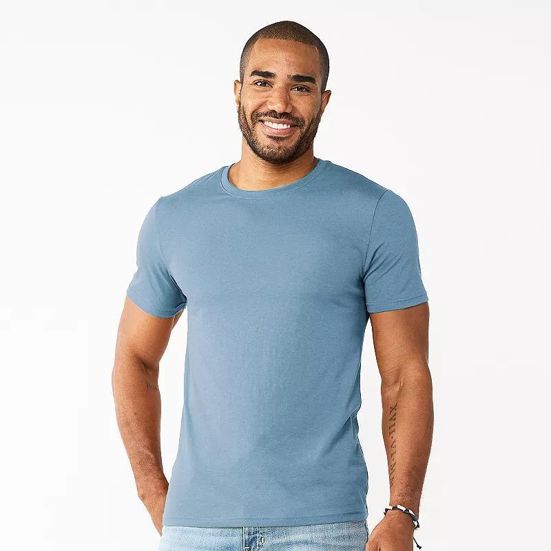 Mens Sonoma Goods For Life Supersoft Crewneck Tee Deep Blue Product Image