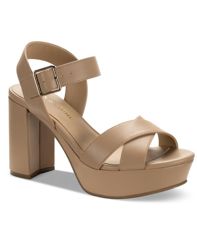 Sun + Stone Womens Dehmii Block Heel Platform Sandals, Created for Macys Product Image