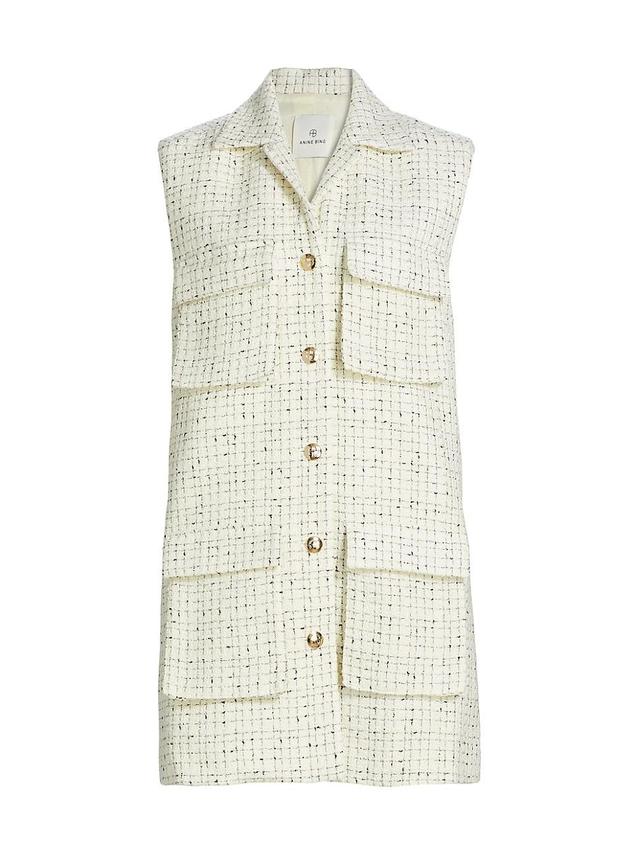 Womens Alden Tweed Sleeveless Minidress Product Image