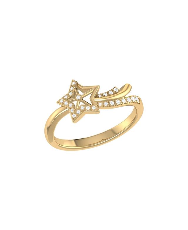 LuvMyJewelry Shooting Star Sparkle Design Sterling Silver Diamond Women Ring Product Image