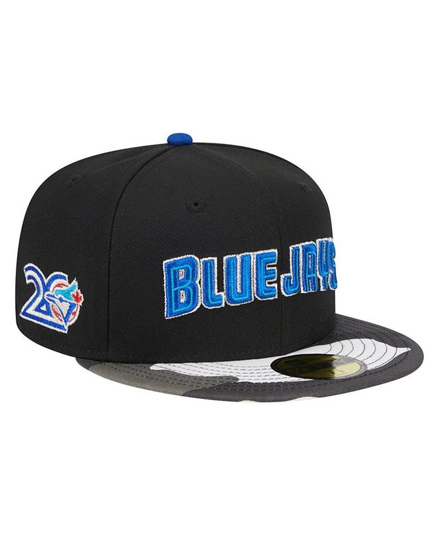 Mens New Era Black Toronto Blue Jays Metallic Camo 59FIFTY Fitted Hat Product Image