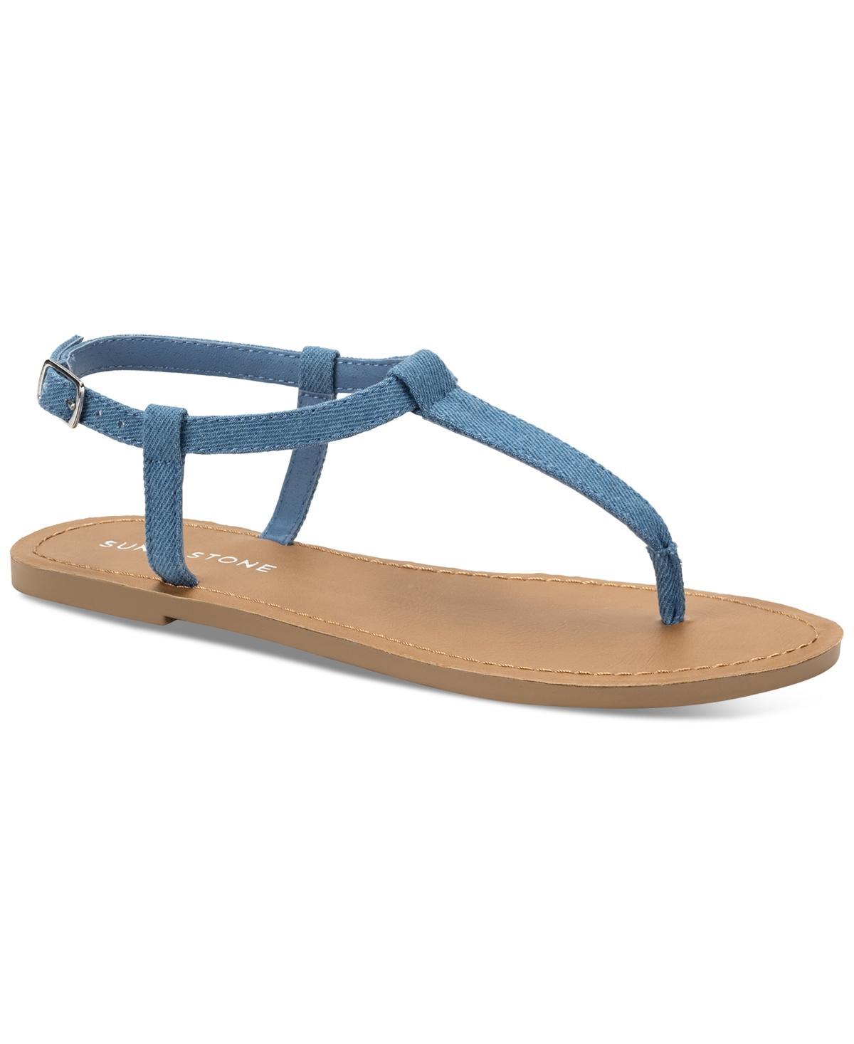 Sun + Stone Womens Krisleyy T Strap Thong Flat Sandals, Created for Macys Product Image