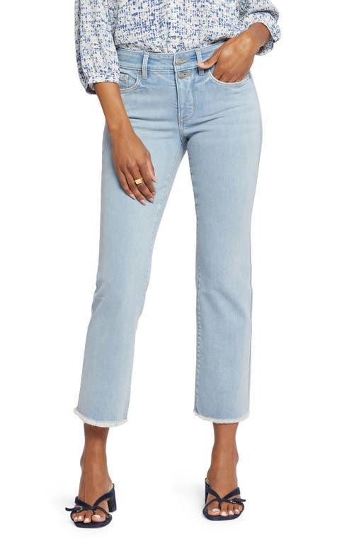 NYDJ Marilyn Frayed Two-Button Ankle Straight Leg Jeans Product Image