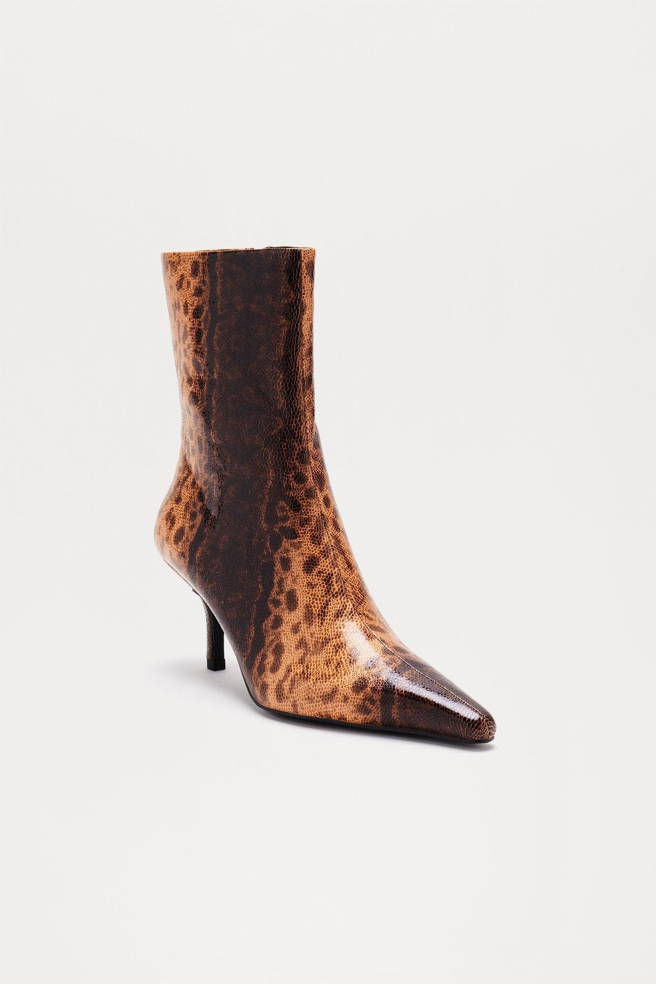 Meg Heeled Booties - Brown/combo Product Image