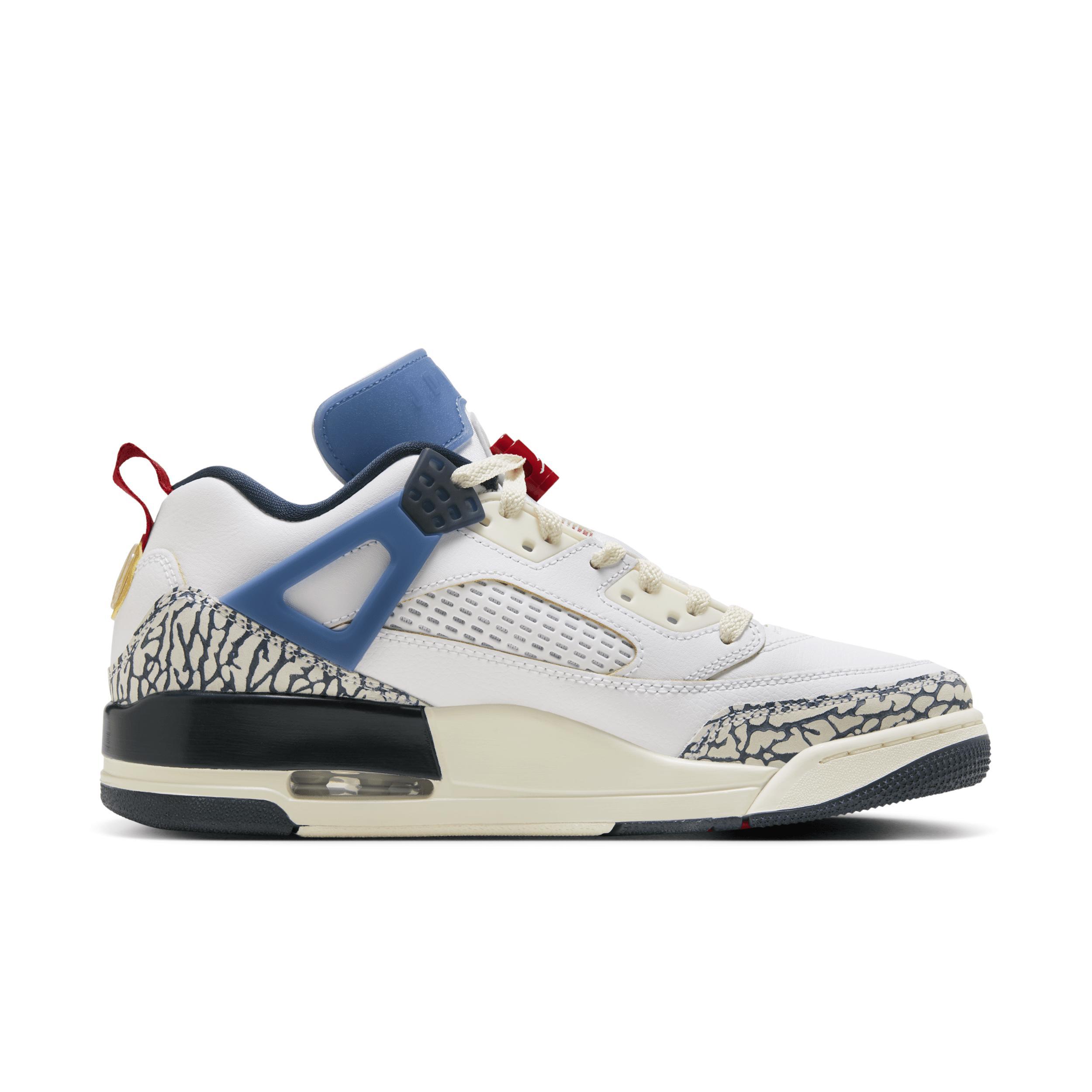 Jordan Mens Jordan Spizike Low CN - Mens Basketball Shoes White/Red/Navy Product Image