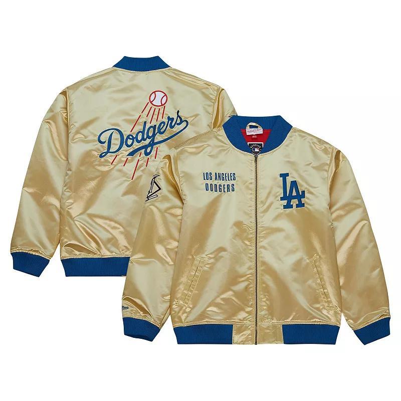 Mens Mitchell & Ness Gold Los Angeles Dodgers Og 2.0 Lightweight Satin Full-Zip Jacket Product Image