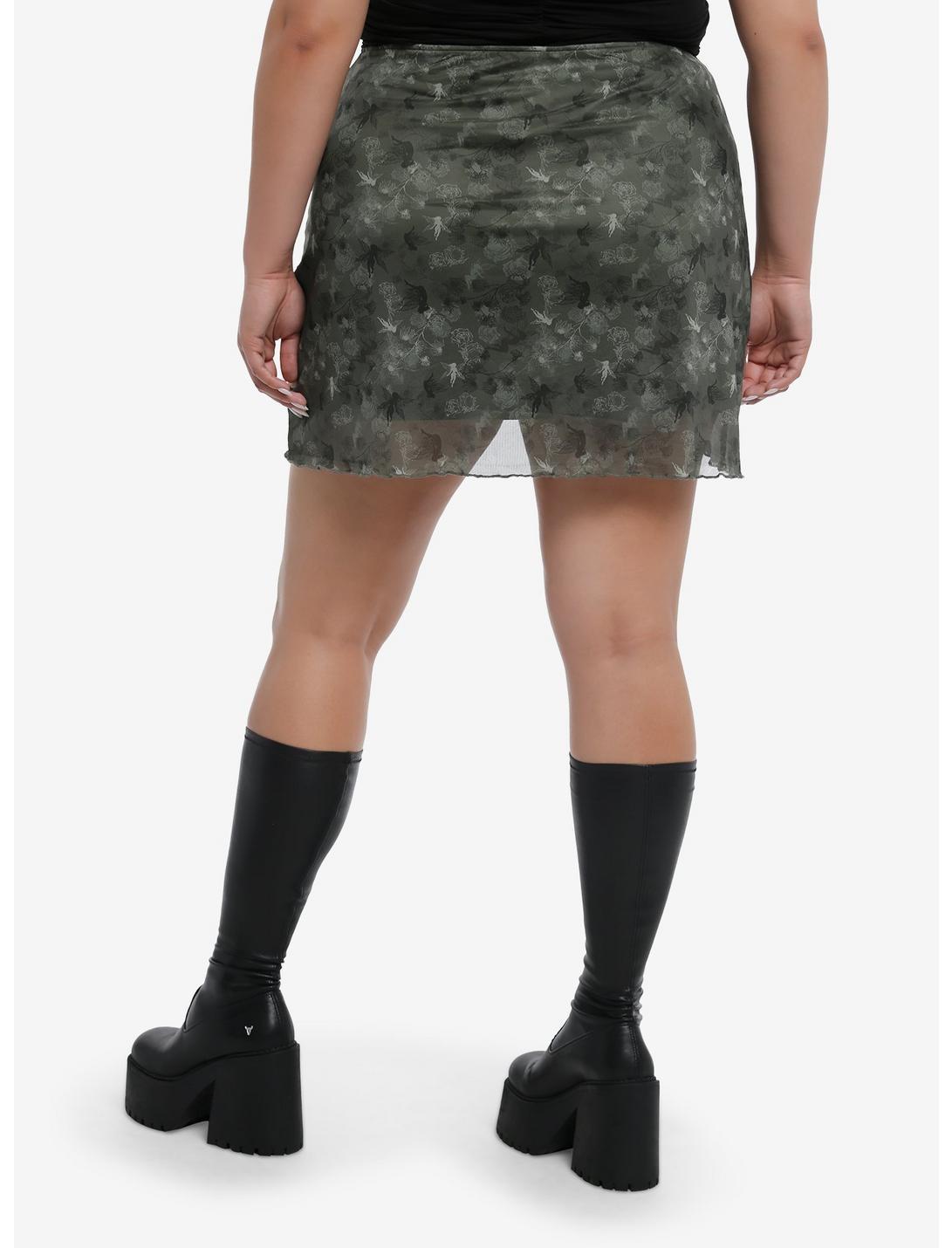 Forest Green Fairy Tulip Mini Skirt Plus Size Product Image