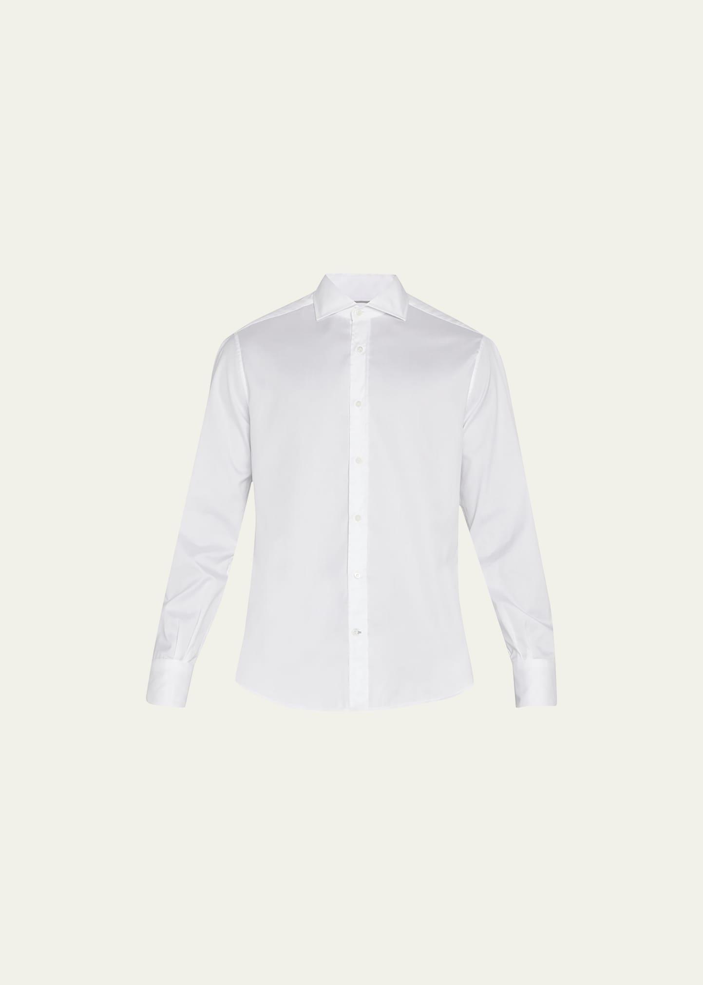 Mens Spread Collar Cotton Sport Shirt Product Image