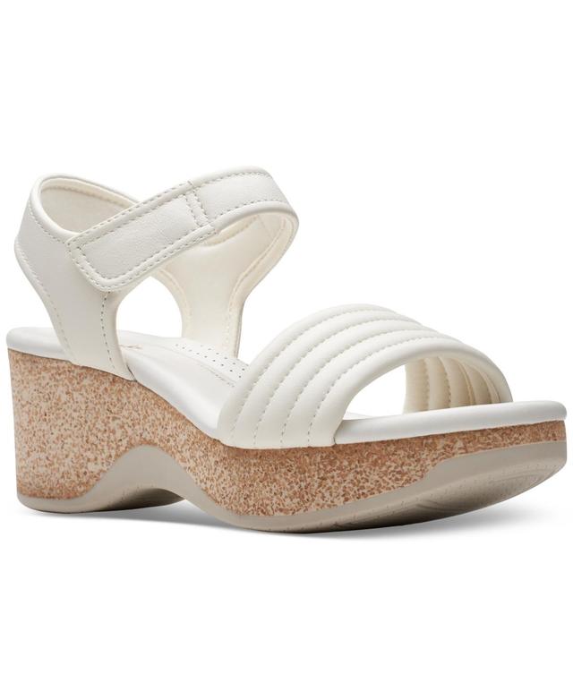 Clarks Womens Chelseah Gem Ankle-Strap Wedge Sandals Product Image