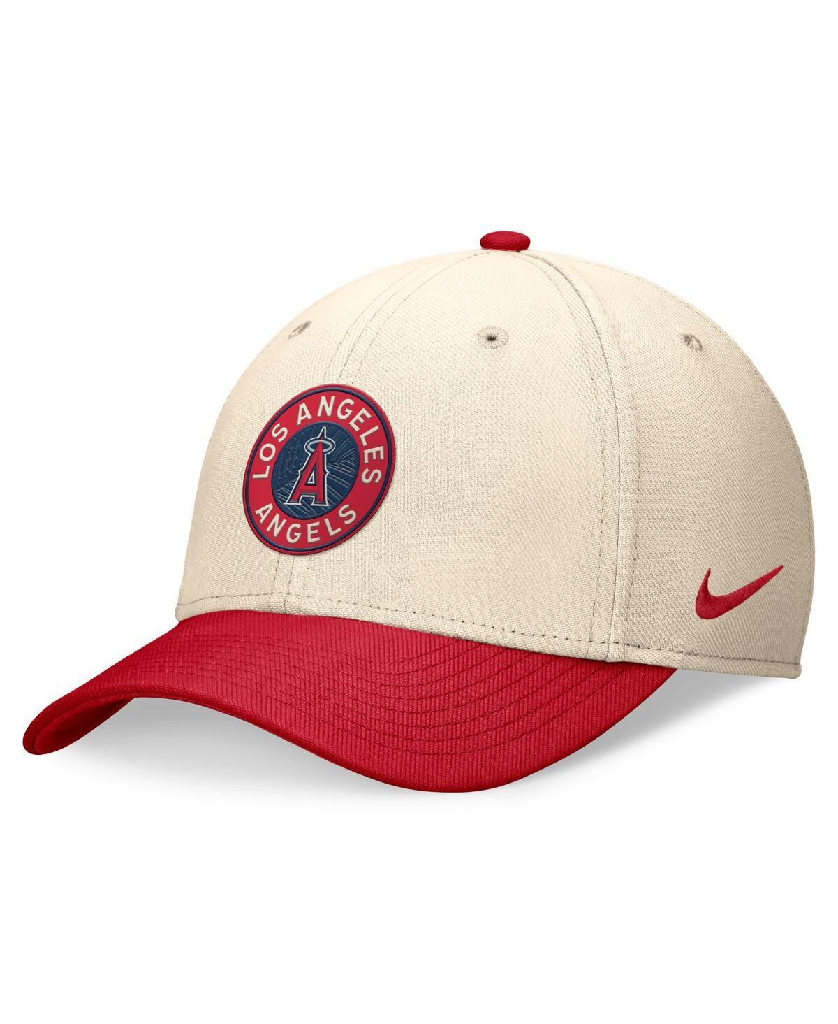 Mens Nike Cream/Red Los Angeles Angels 2024 City Connect Swoosh Flex Hat Product Image