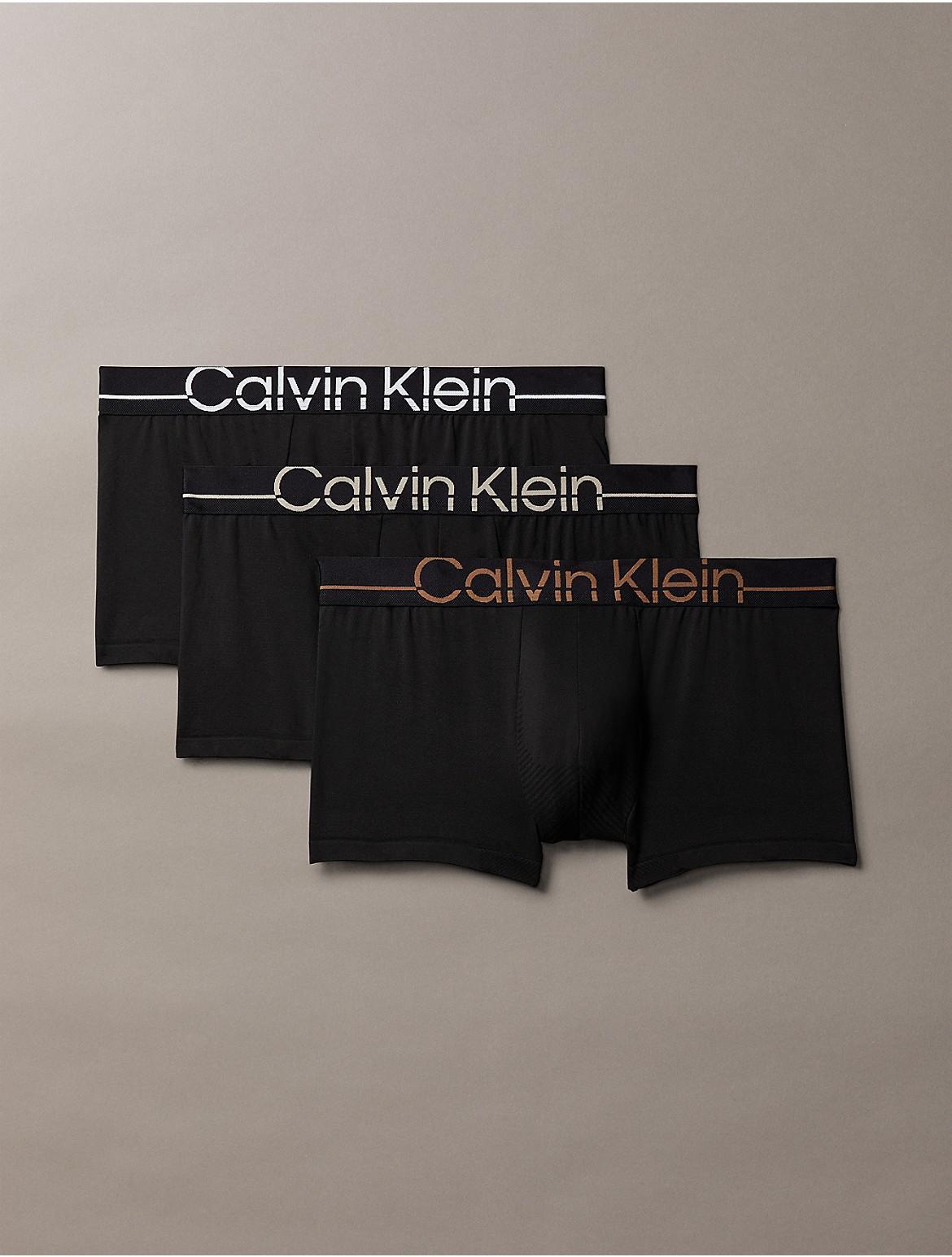 Calvin Klein Mens Calvin Klein Pro Fit 3-Pack Micro Low Rise Trunk - Black - XL Product Image