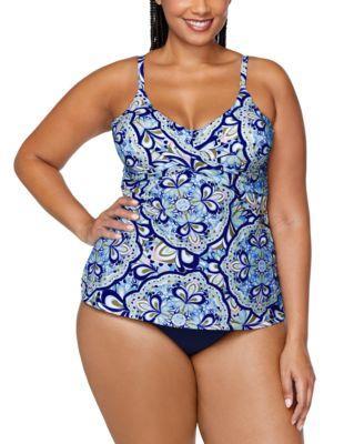  Plus Size Printed Aries Tankini & Costa Bikini Bottoms Product Image