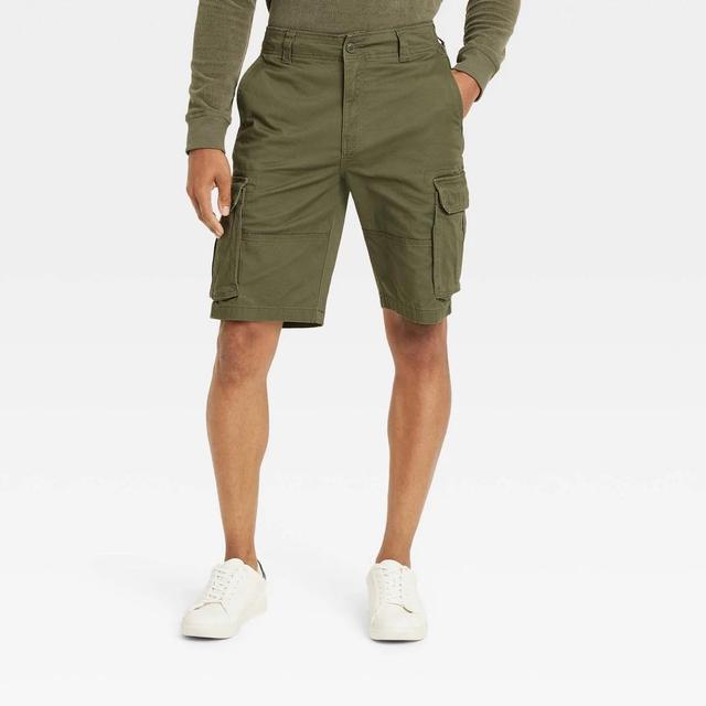 Mens 11 Cargo Shorts - Goodfellow & Co Olive 34 Product Image