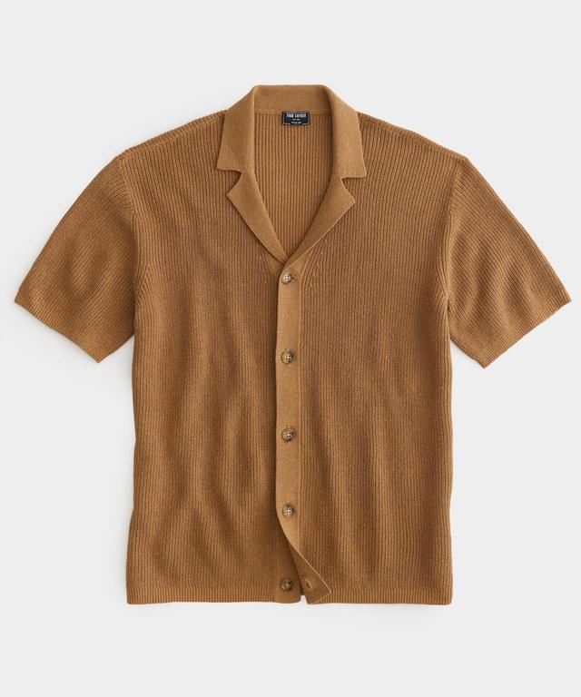 Recycled Cotton Cabana Polo in Camel Product Image