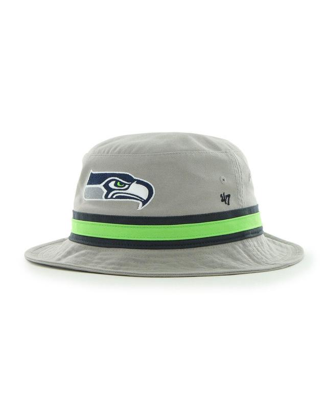 Mens 47 Gray Seattle Seahawks Striped Bucket Hat Product Image