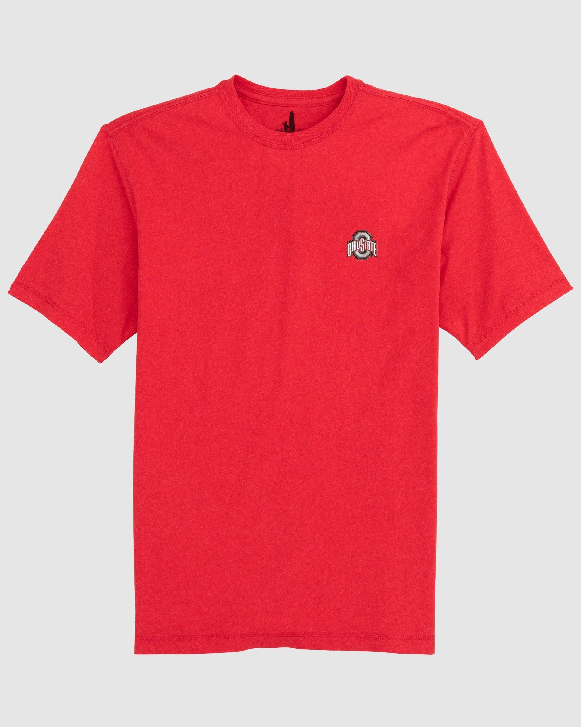 johnnie-O Ohio State Heathered Spencer Cotton T-Shirt Product Image