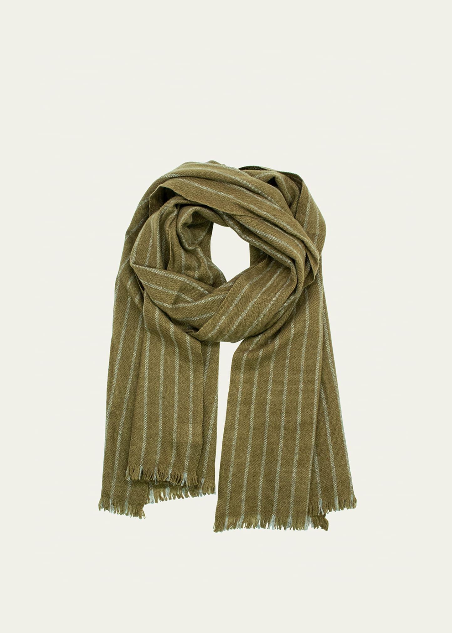 Mens Cashmere Pashmina Stripe Scarf Product Image