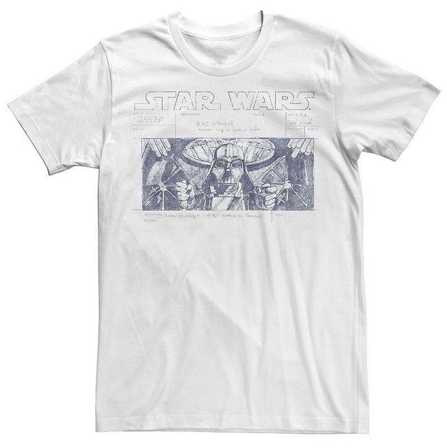 Mens Star Wars Darth Vader Ship Sketch Poster Tee Product Image