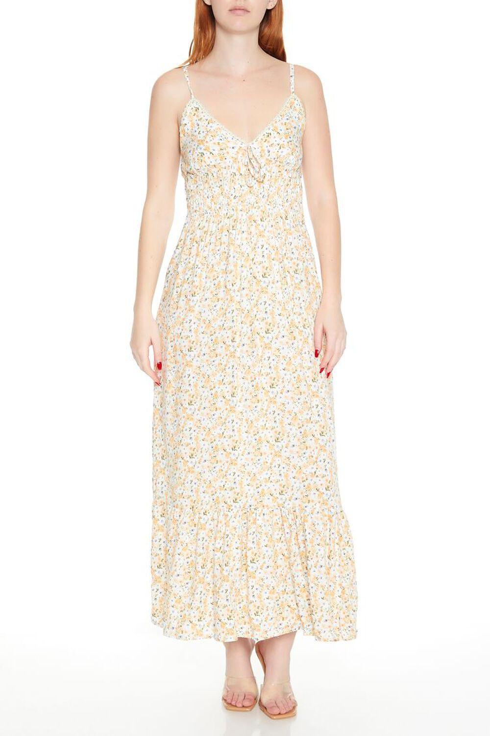 Ditsy Floral Bow Maxi Dress | Forever 21 Product Image