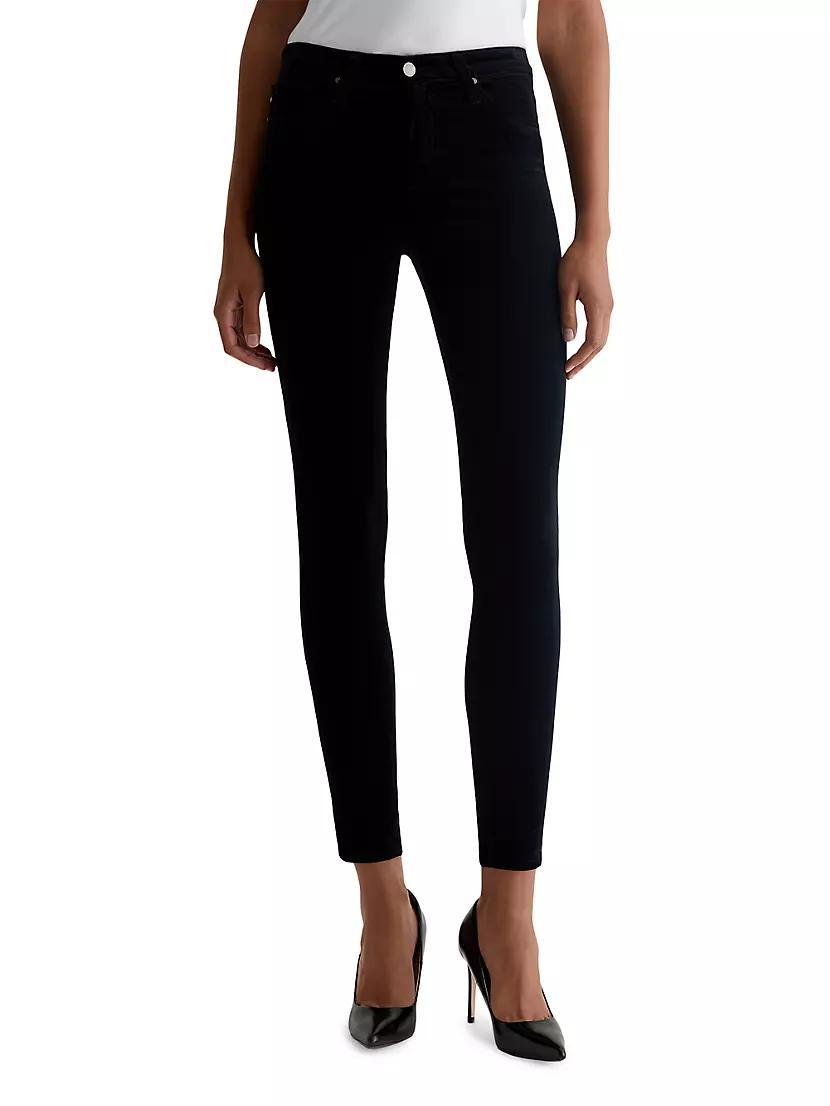 Farrah Velvet Mid-Rise Skinny Jeans Product Image